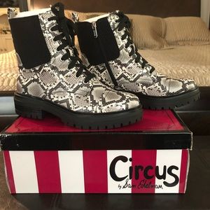 BRAND NEW WITH BOX SAM EDELMAN COMBAT BOOTS.
